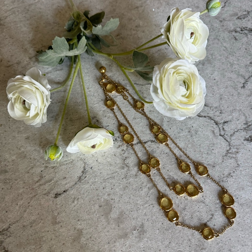 Kate Spade, gold tone, approx. 33” adjustable, necklace.